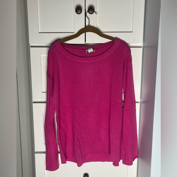 NWT Sara Campbell 100% Cashmere Pink Sweater | Size M - Picture 1 of 2